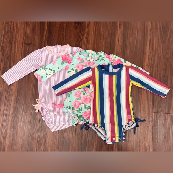 THREE Ruffle Butts Swimsuits 6-12 mo - Picture 4 of 7